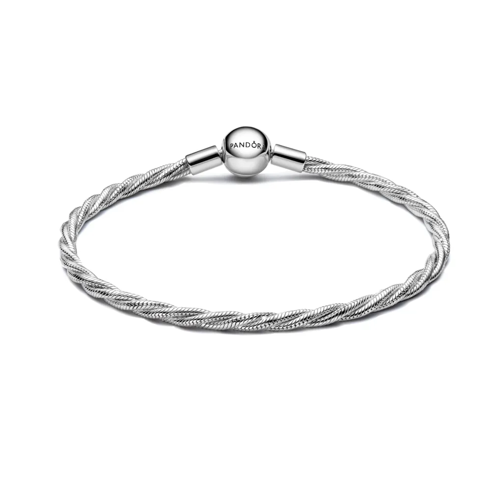 Round Pandora Clasp Twisted Snake Chain