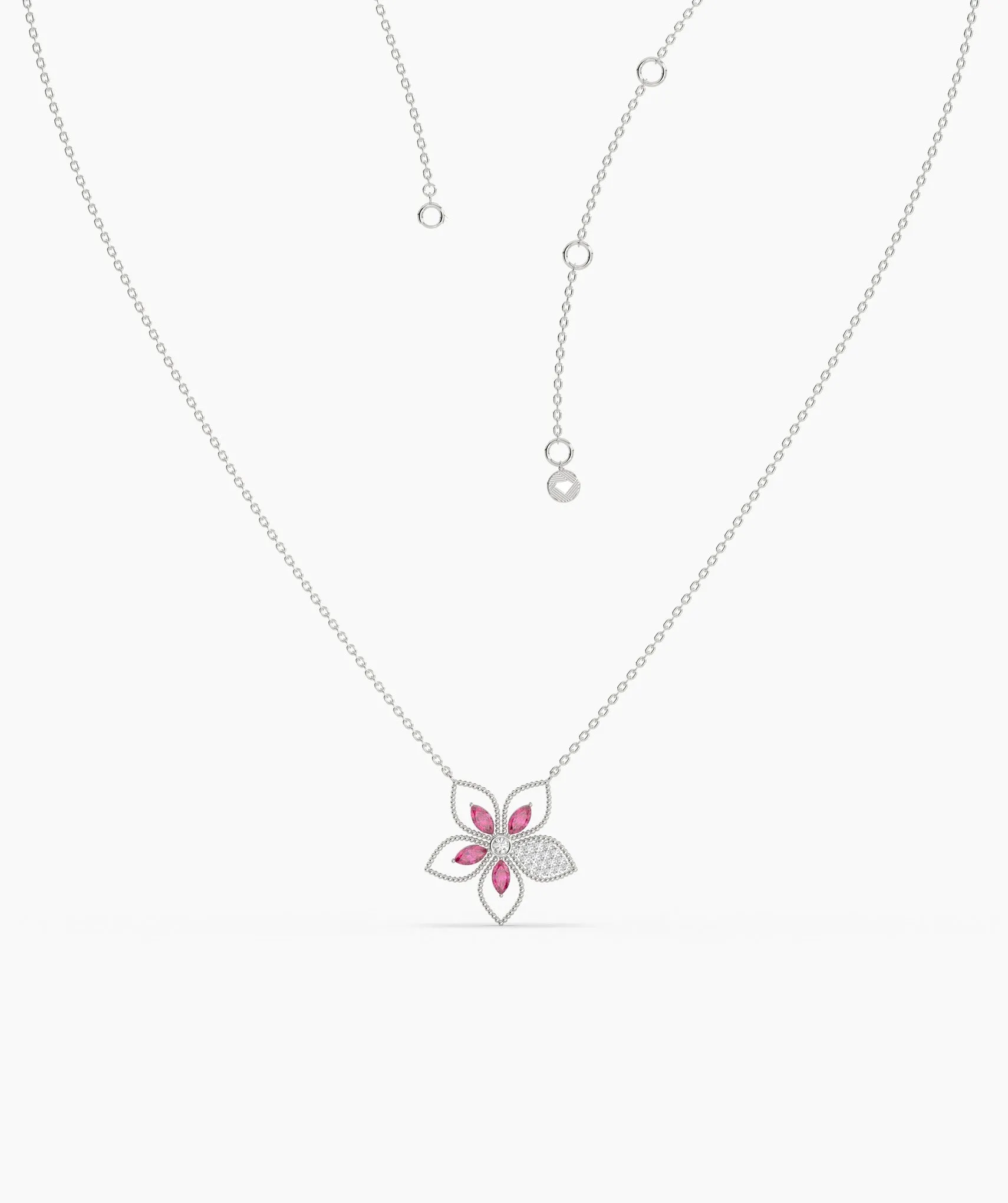 Ruby Bloom 14K Gold Necklace