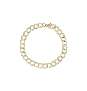 Sabel Collection Yellow Gold Double Link Curb Bracelet