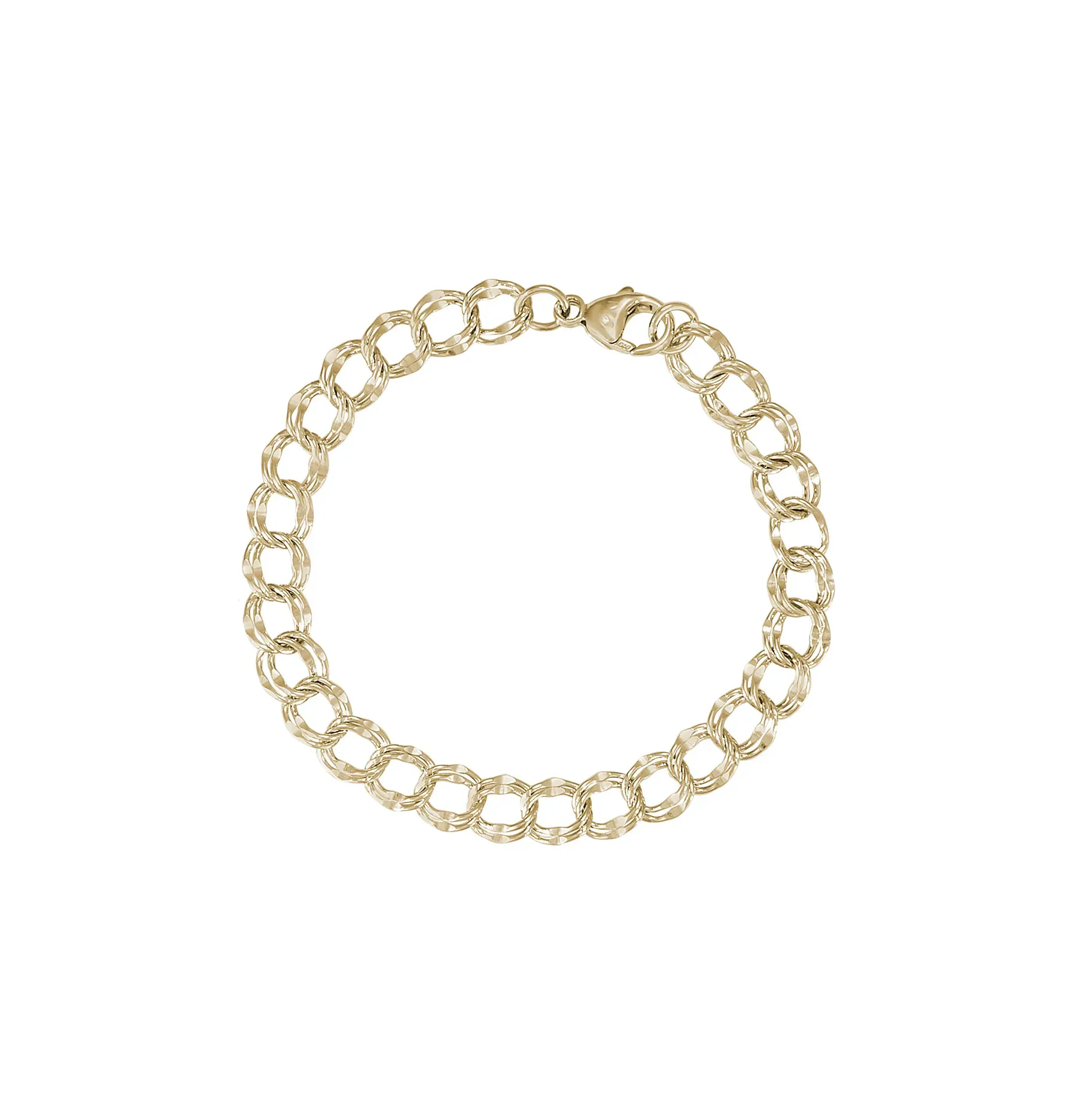 Sabel Collection Yellow Gold Double Link Curb Bracelet