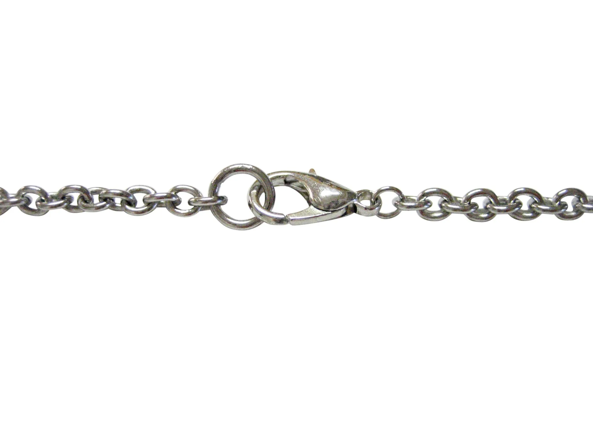 Saturn Planet with Chained Happy Rabbit Pendant Necklace