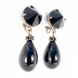 Schreiner Black Dangle Earrings