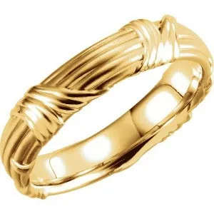 Sculptural-Inspired Band 51362 - 6 mm