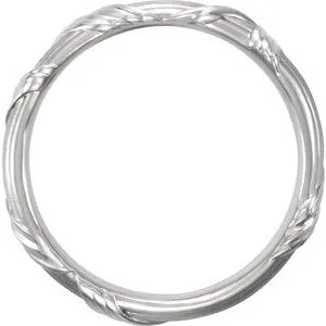 Sculptural-Inspired Band 51362 - 6 mm