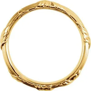 Sculptural-Inspired Band 51362 - 6 mm