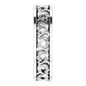 Sculptural-Inspired Band 51861 - 6 mm