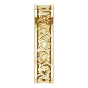 Sculptural-Inspired Band 51861 - 6 mm