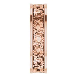 Sculptural-Inspired Band 51861 - 6 mm