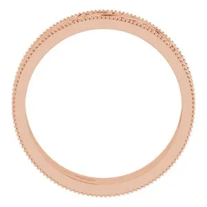 Sculptural-Inspired Band with Milgrain 51877 - 6 mm