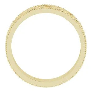 Sculptural-Inspired Band with Milgrain 51877 - 6 mm