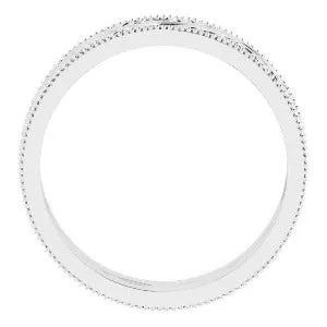 Sculptural-Inspired Band with Milgrain 51877 - 6 mm