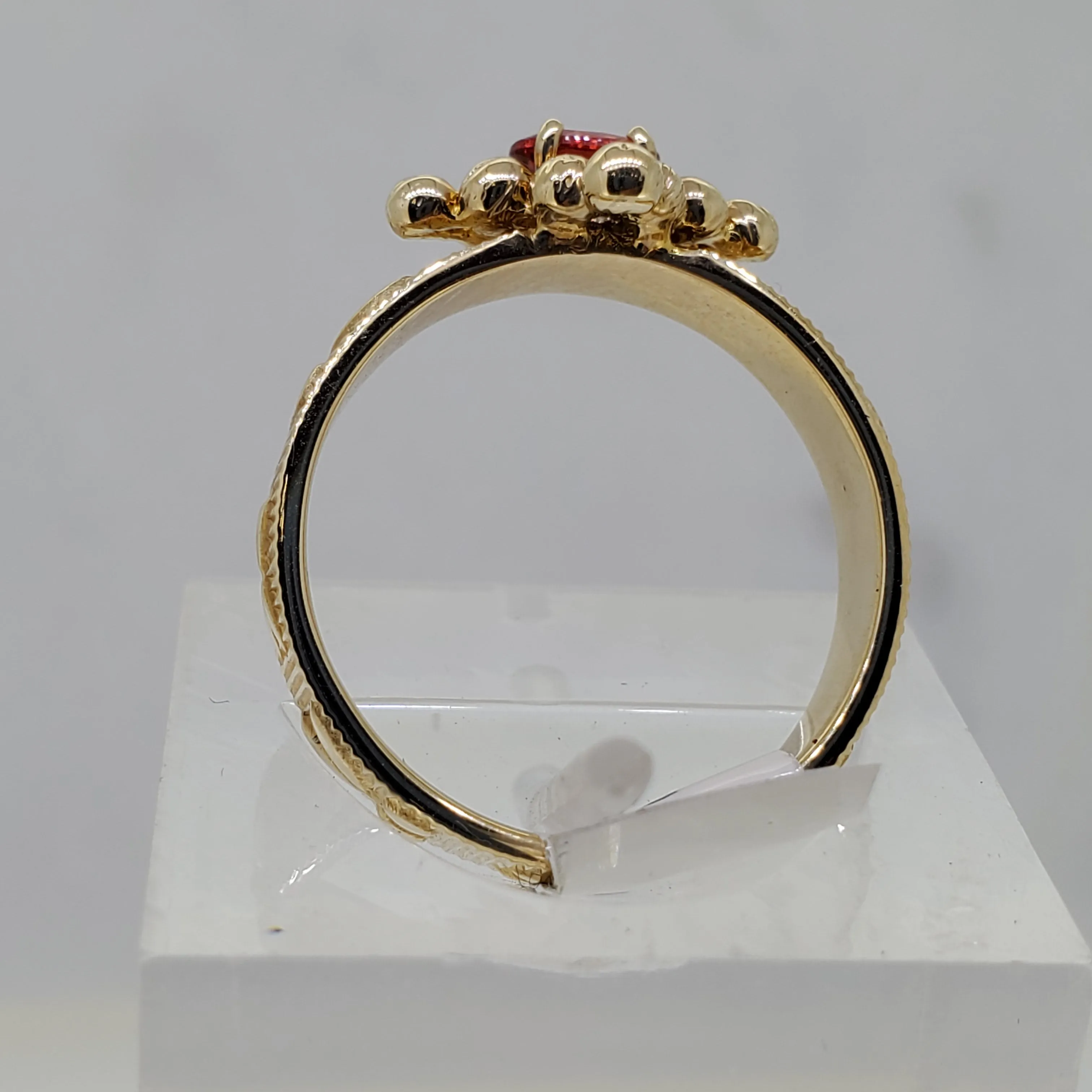 Sculptural Milgram Sapphire Ring