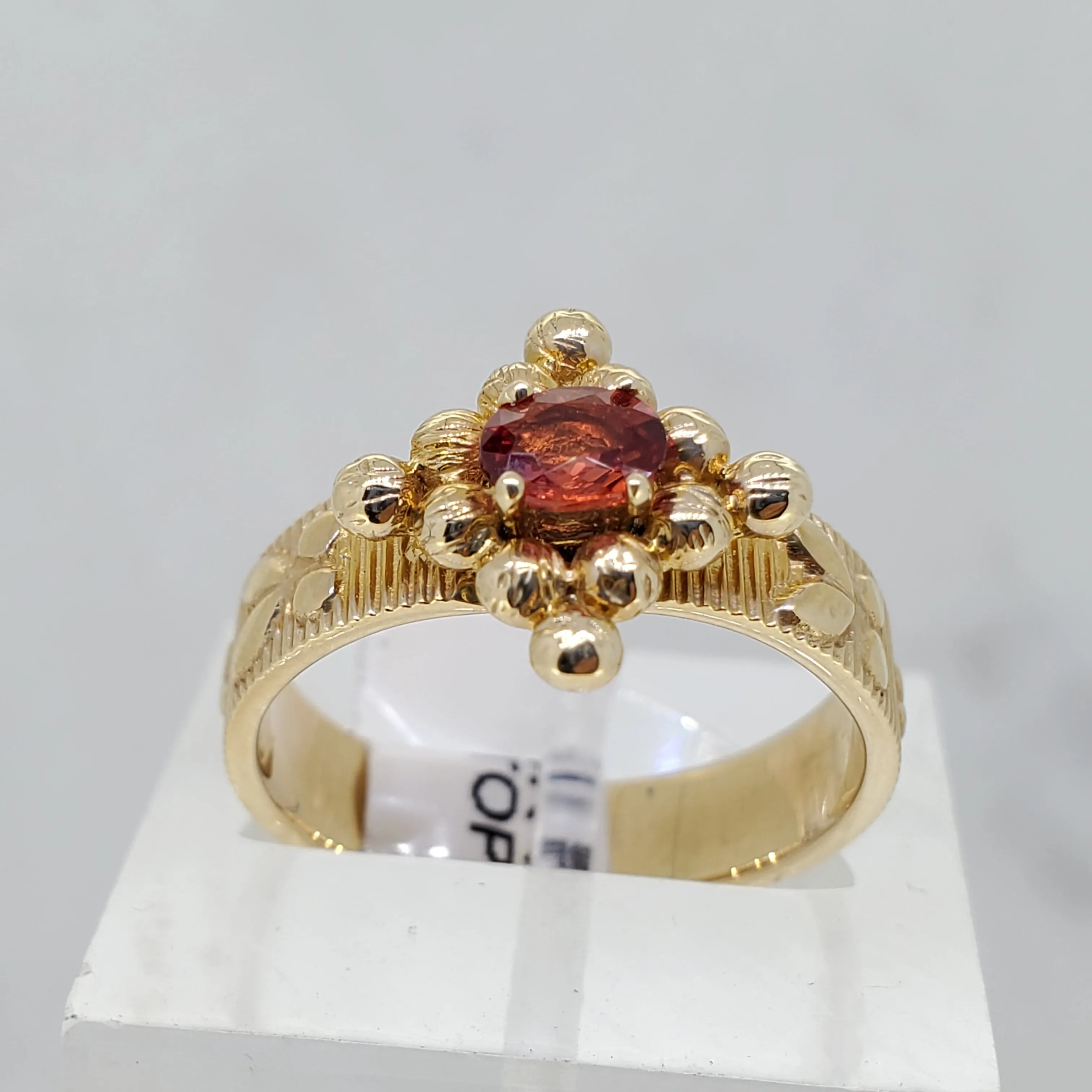 Sculptural Milgram Sapphire Ring
