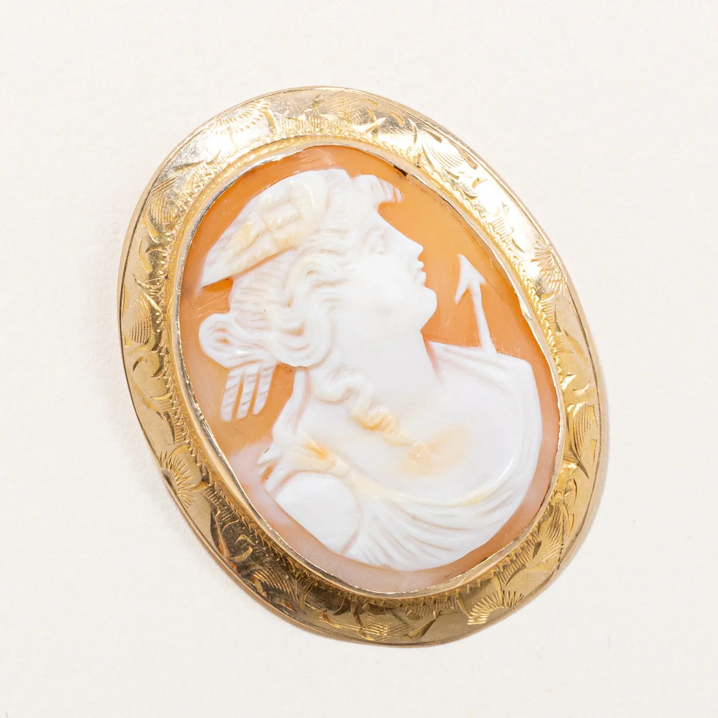 Seashell Cameo Brooch | 16.00ct |