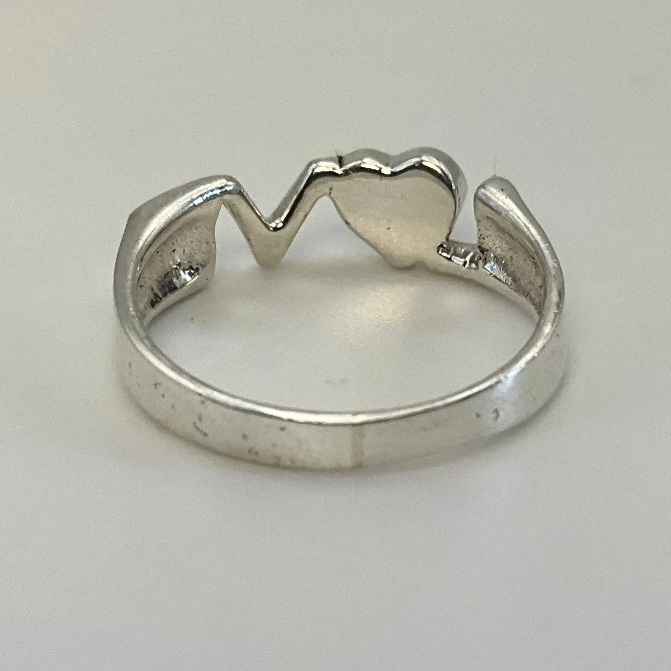 *select a size* sterling silver 'LOVE' enamel synthetic turquoise ring