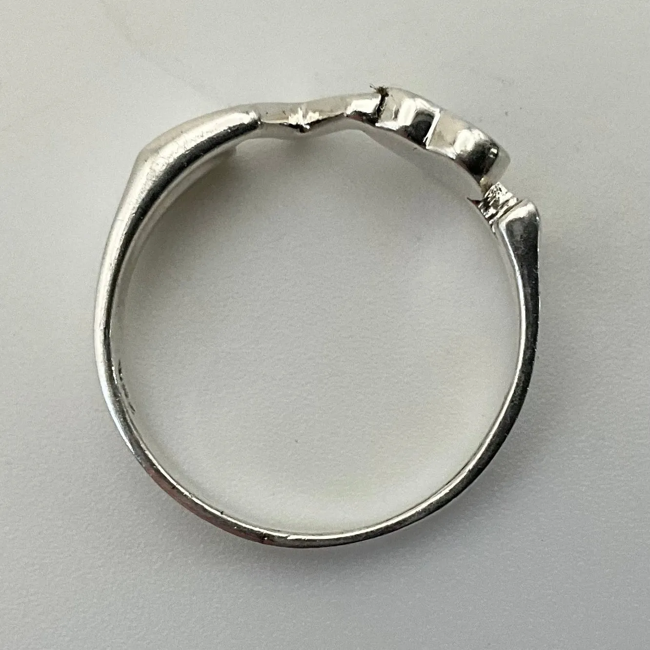 *select a size* sterling silver 'LOVE' enamel synthetic turquoise ring