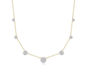 Seven Station Micro Graduated Infinity Necklace