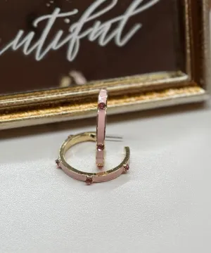 Show Me The Color! Pink Enamel Earrings