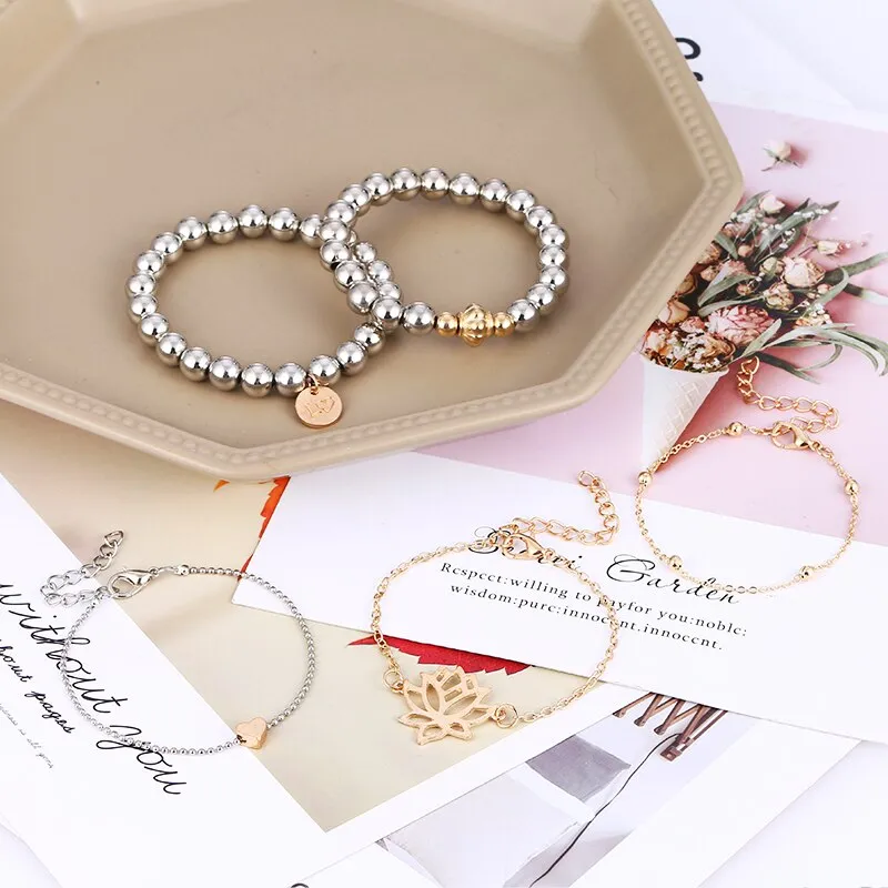 Silver and Gold Women's Bracelets