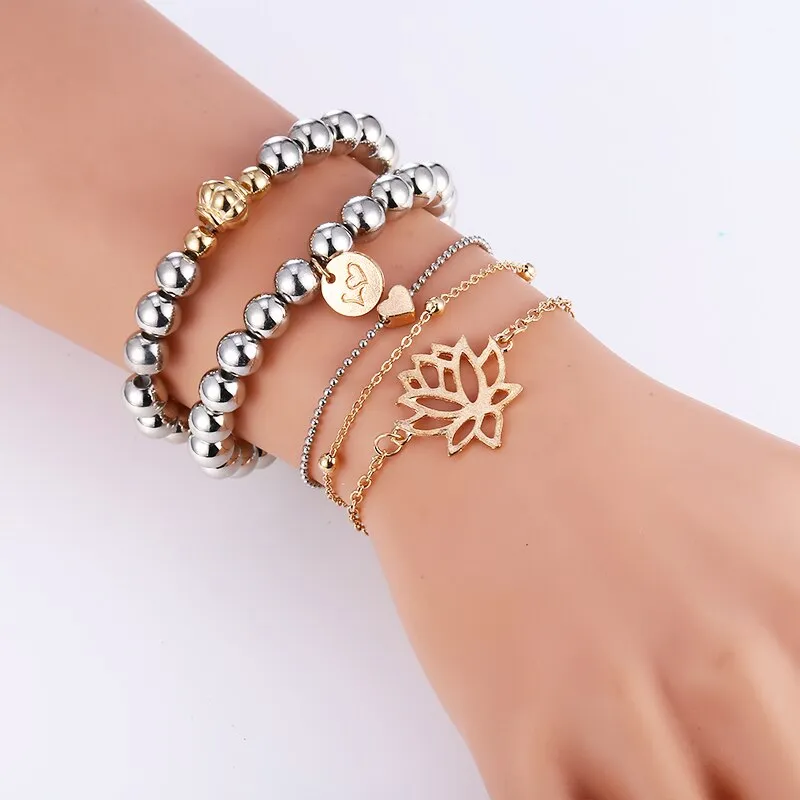 Silver and Gold Women's Bracelets