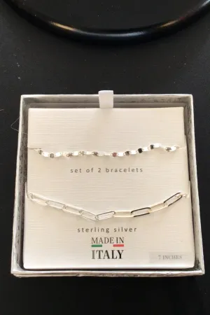 Silver Bracelet Set