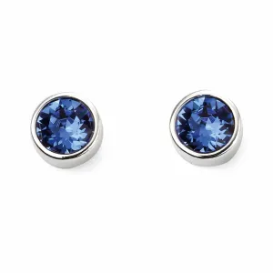 Silver Crystal Birthstone Stud Earrings (September)