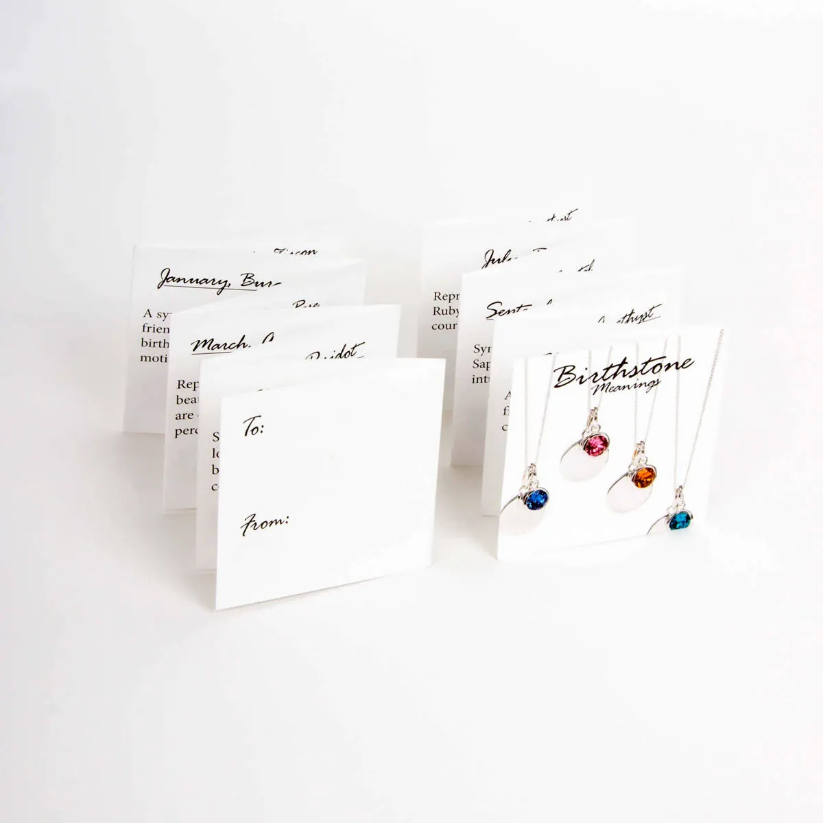 Silver Crystal Birthstone Stud Earrings (September)