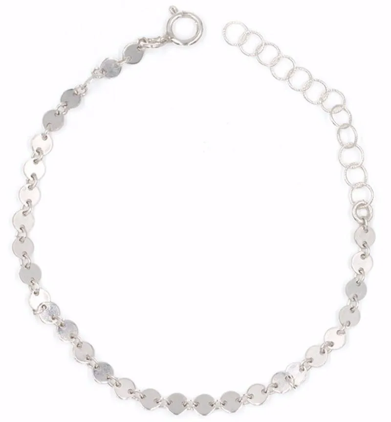 Silver Disc Anklet