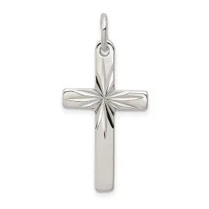 Silver Polished Finish Latin Cross Pendant
