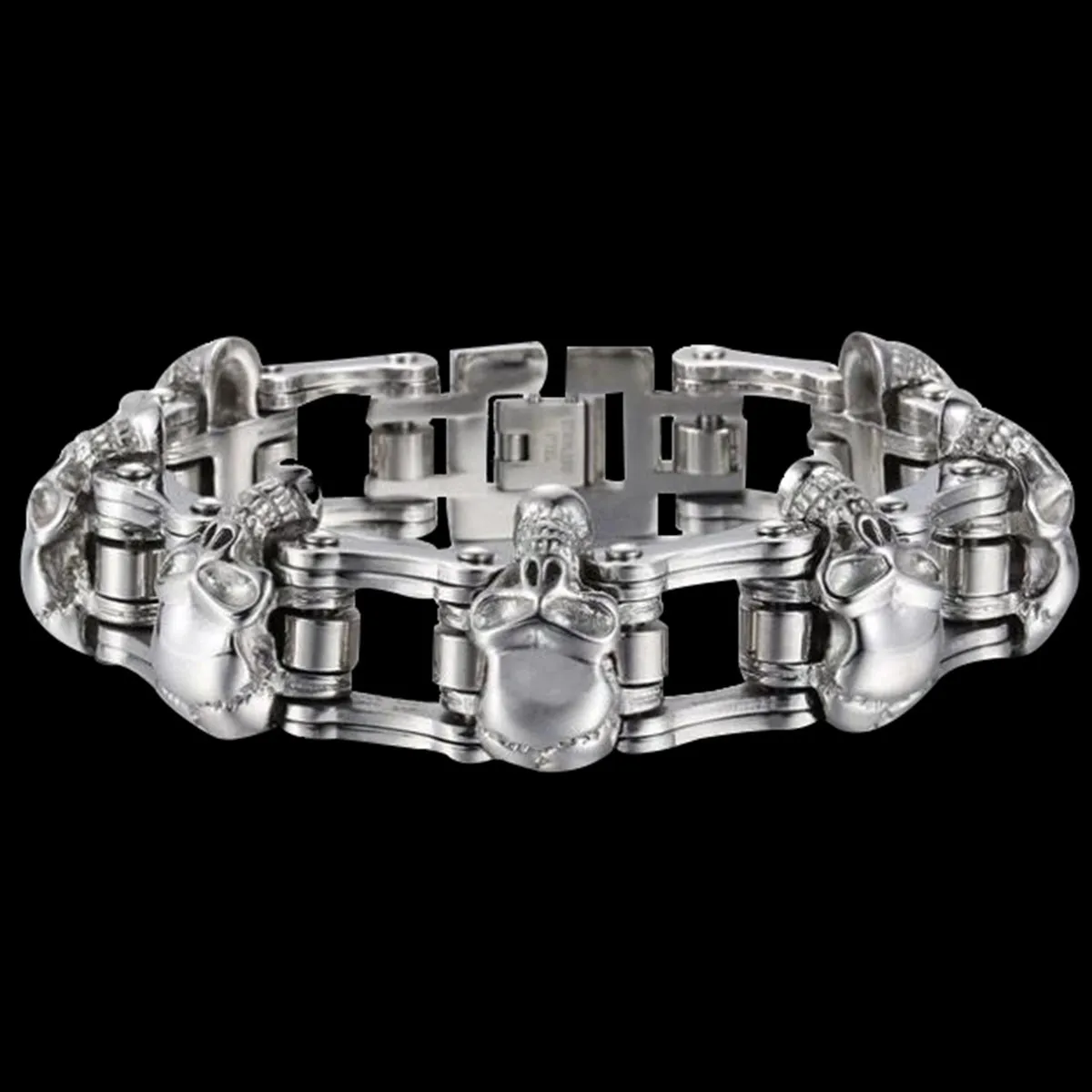 Silver Skull Biker Chain