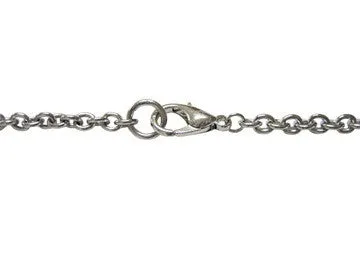 Silver Toned Etched Greek Letter Kappa Pendant Necklace