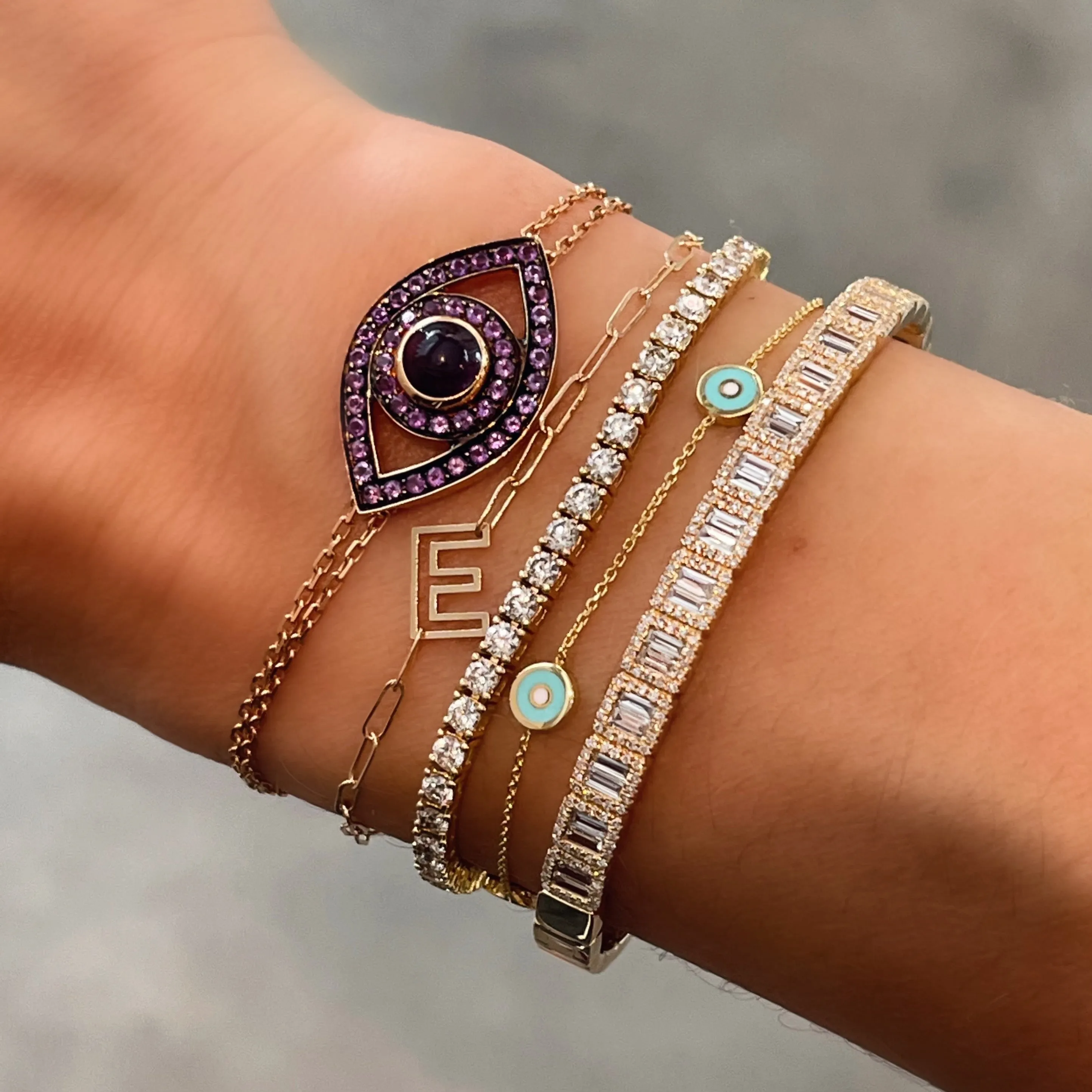Single Chain Letter Bracelet