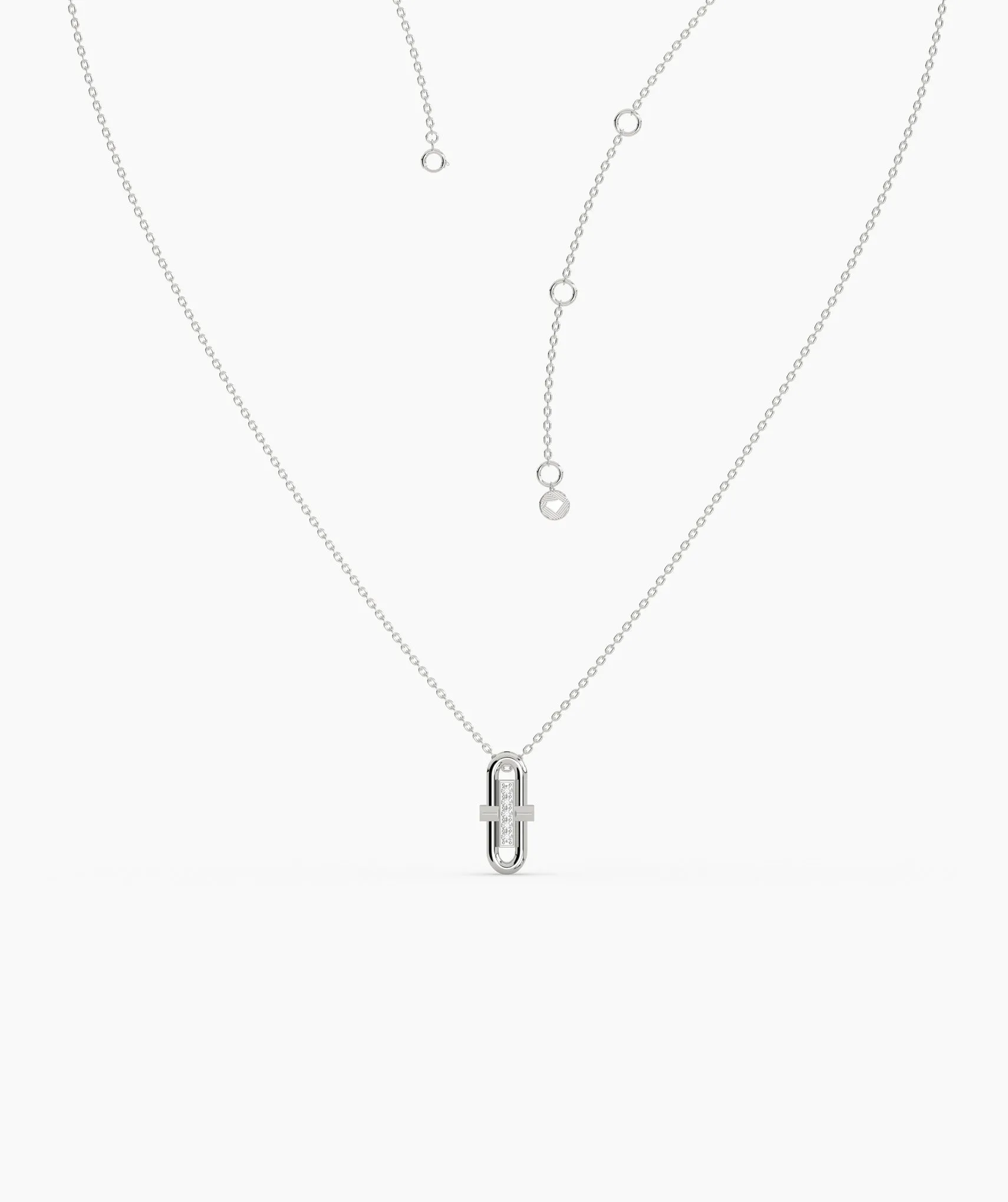 Sleek Gold & Diamond Necklace