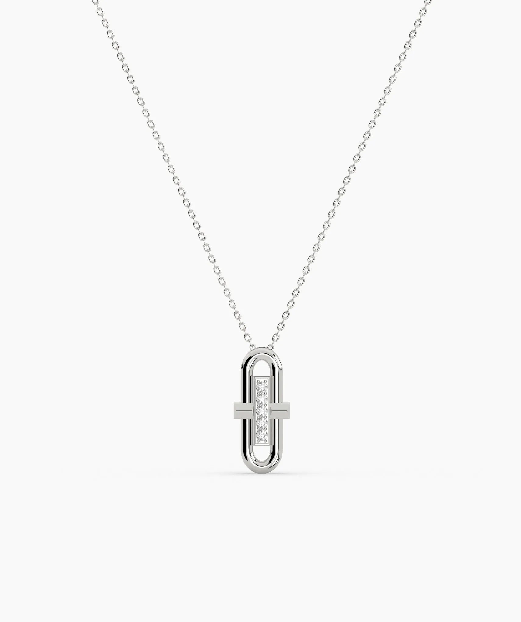 Sleek Gold & Diamond Necklace