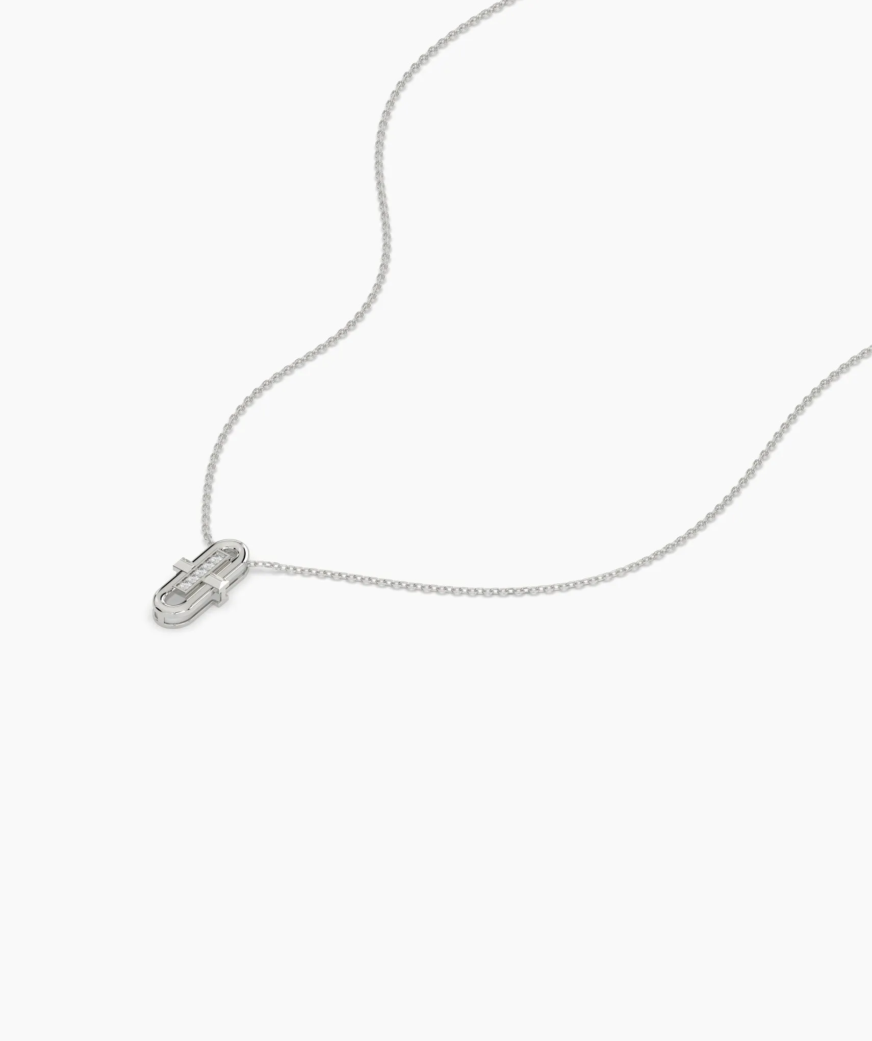 Sleek Gold & Diamond Necklace