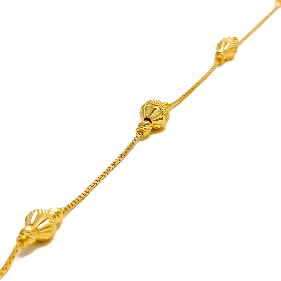 Sleek Lightweight 22k Gold Bracelet
