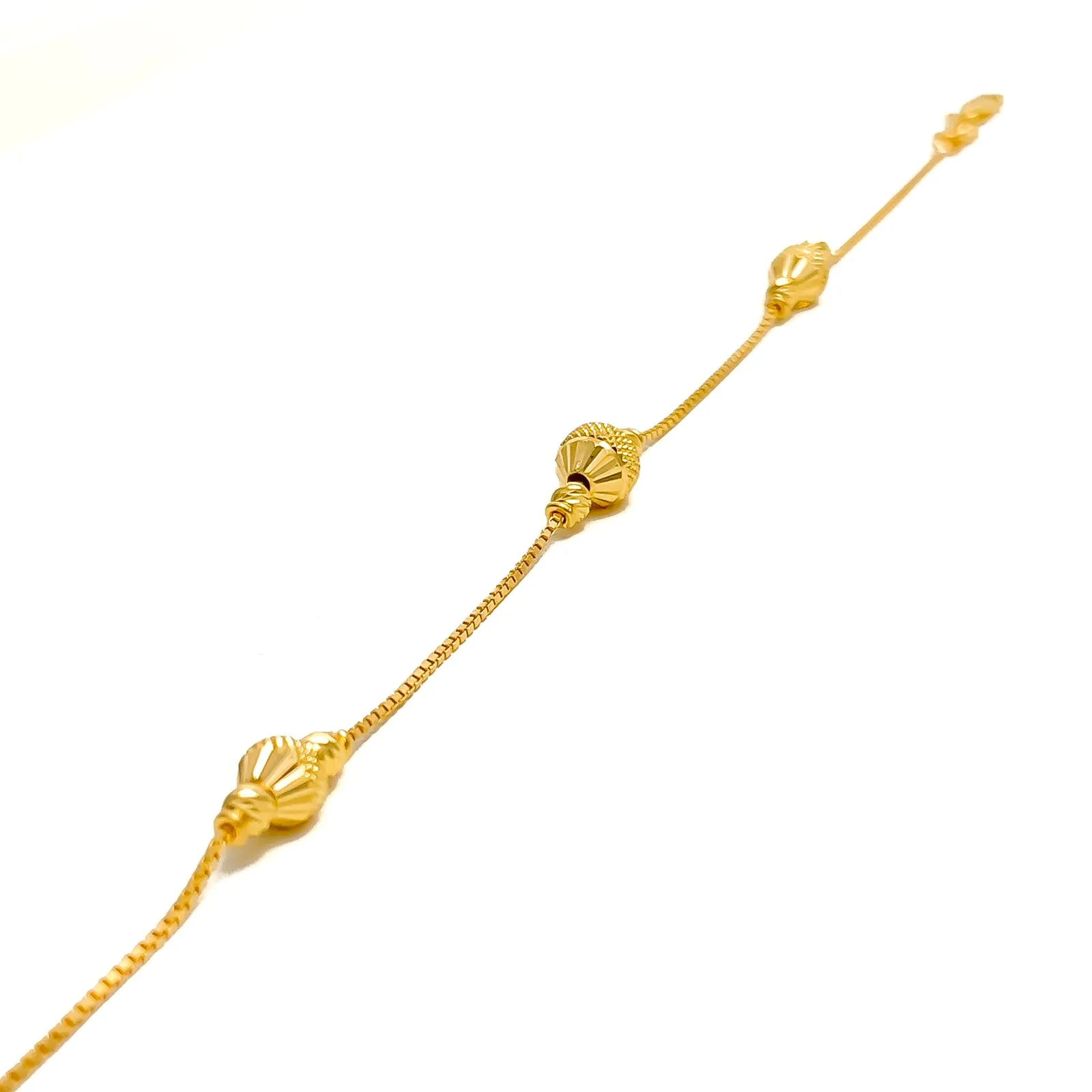 Sleek Lightweight 22k Gold Bracelet