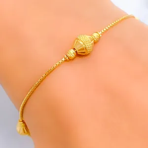 Sleek Lightweight 22k Gold Bracelet