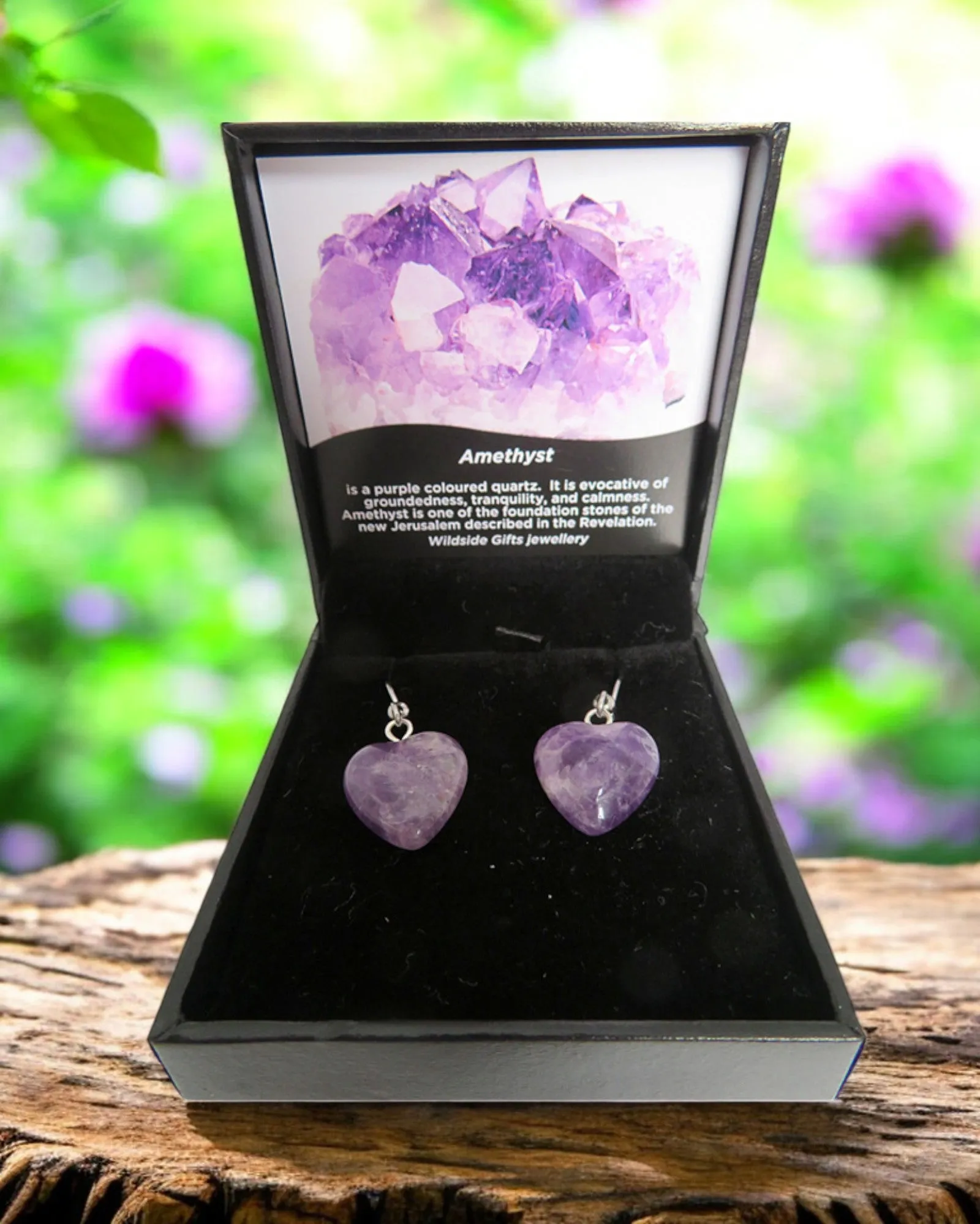 SMALL CRYSTAL HEART DROP EARRINGS