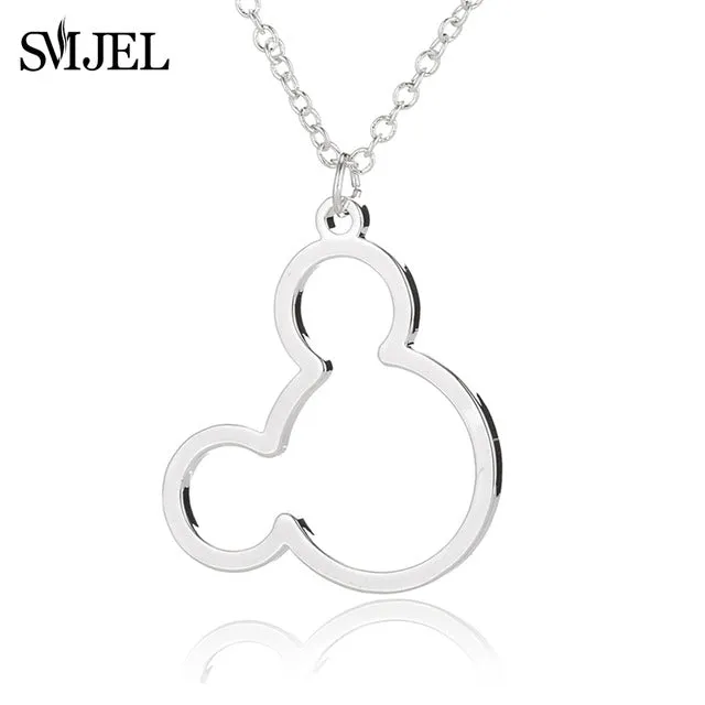 SMJEL Stainless Steel Mickey Charm Bracelet Mickey Children Jewelry Women Cartoon Minnie Bracelets Bangles Kids Gift pulseras