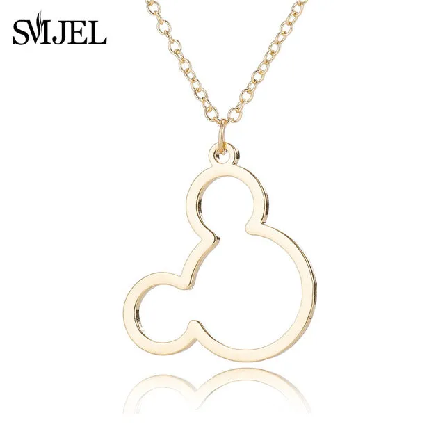 SMJEL Stainless Steel Mickey Charm Bracelet Mickey Children Jewelry Women Cartoon Minnie Bracelets Bangles Kids Gift pulseras