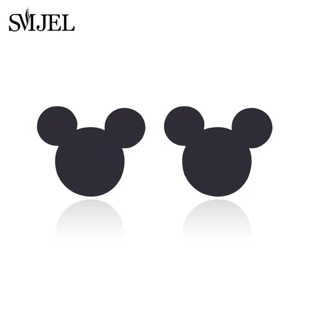 SMJEL Stainless Steel Mickey Charm Bracelet Mickey Children Jewelry Women Cartoon Minnie Bracelets Bangles Kids Gift pulseras