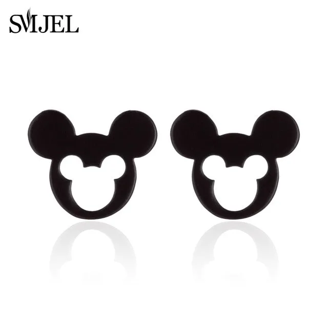 SMJEL Stainless Steel Mickey Charm Bracelet Mickey Children Jewelry Women Cartoon Minnie Bracelets Bangles Kids Gift pulseras