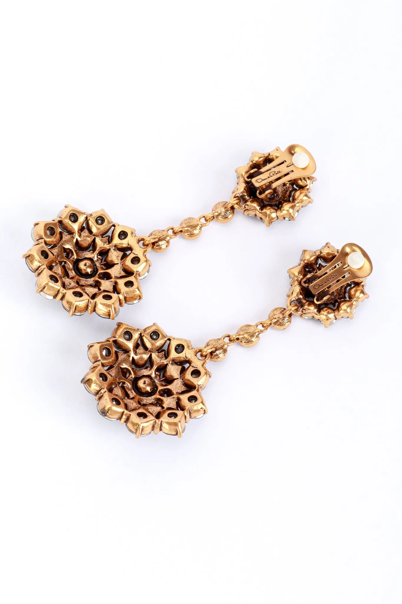 Smoky Crystal Flower Burst Drop Earrings