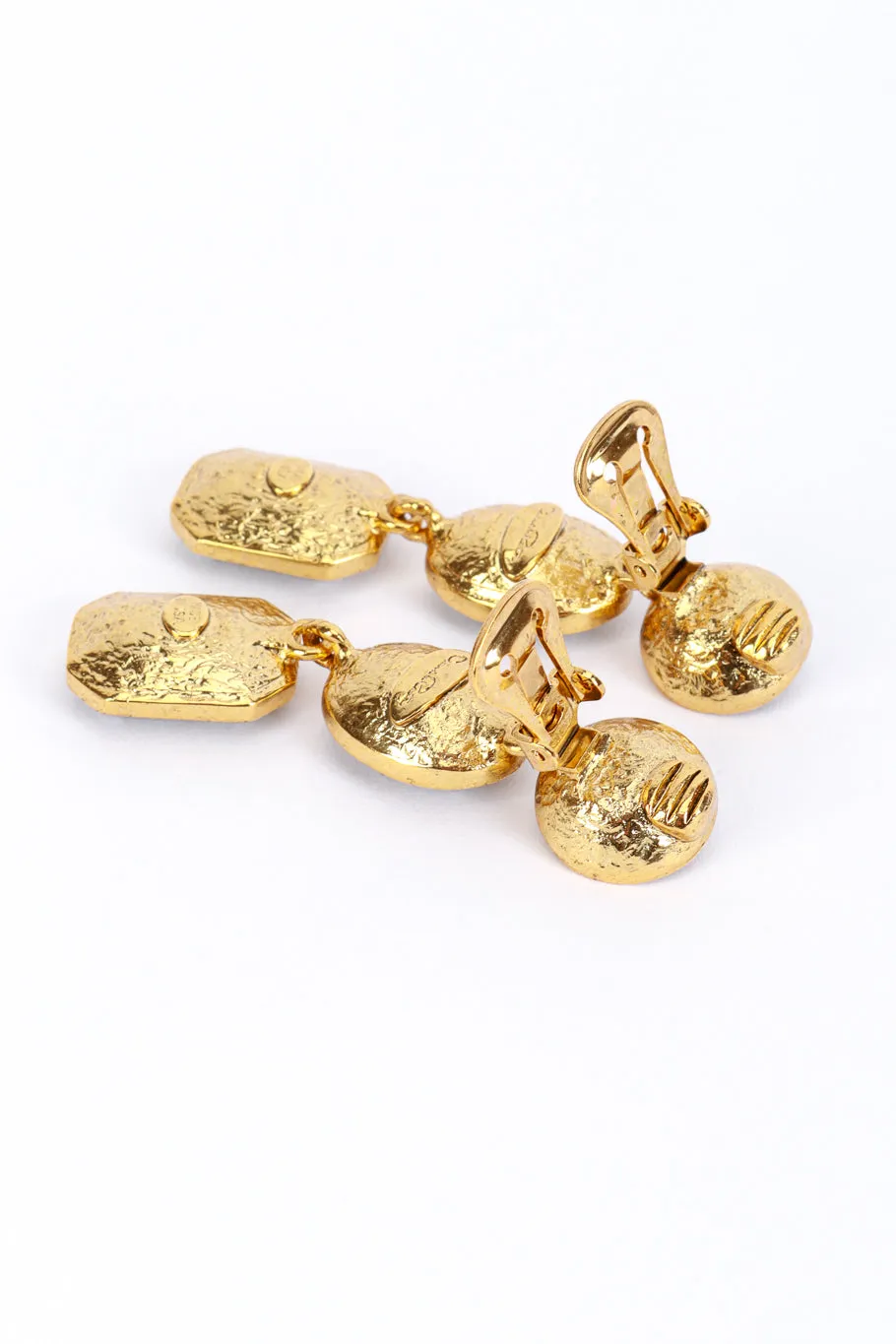 Smoky Crystal Link Drop Earrings