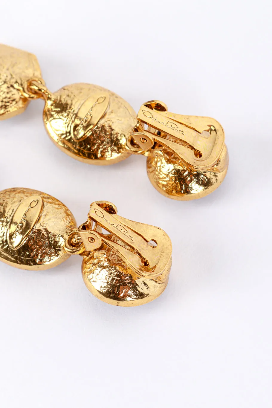 Smoky Crystal Link Drop Earrings