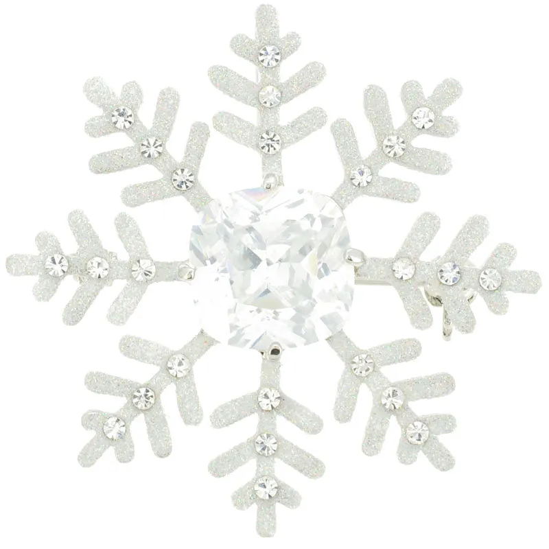 Snowflake Pin Swarovski Crystal Christmas Pin Brooch And Pendant