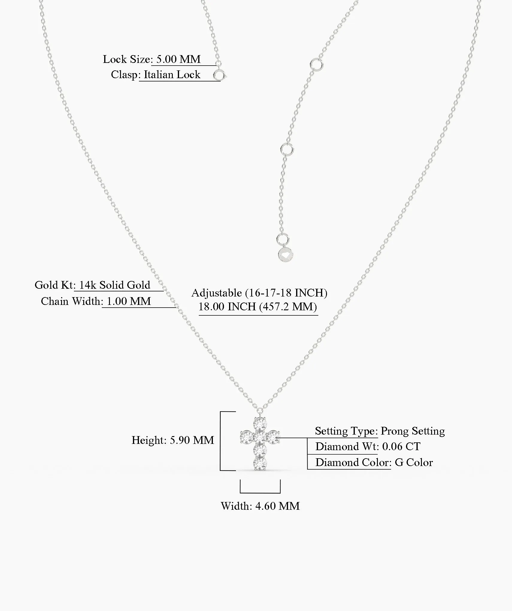 Sparkling Cross Necklace