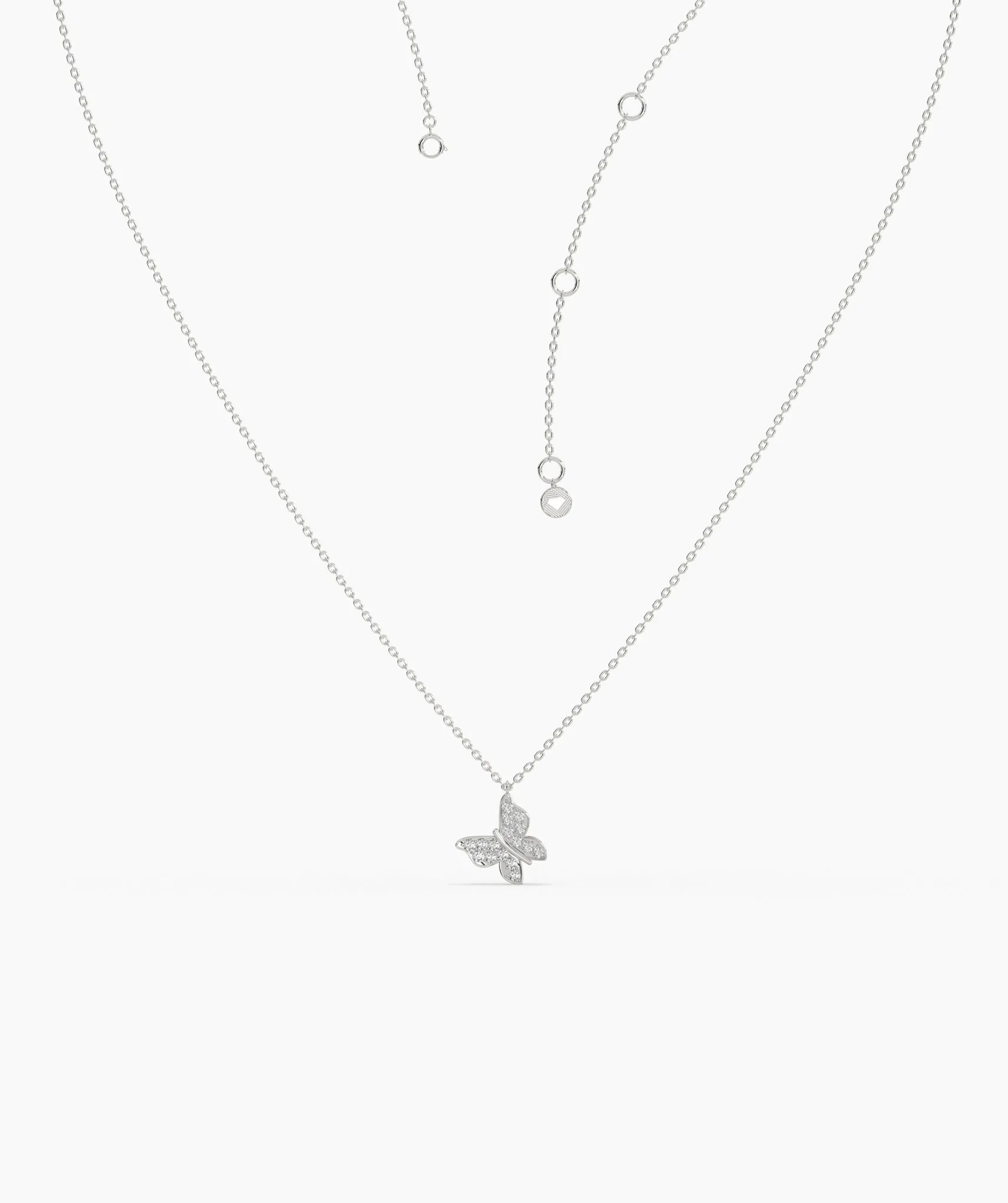 Sparkling Wings 14K Gold Butterfly Pendant
