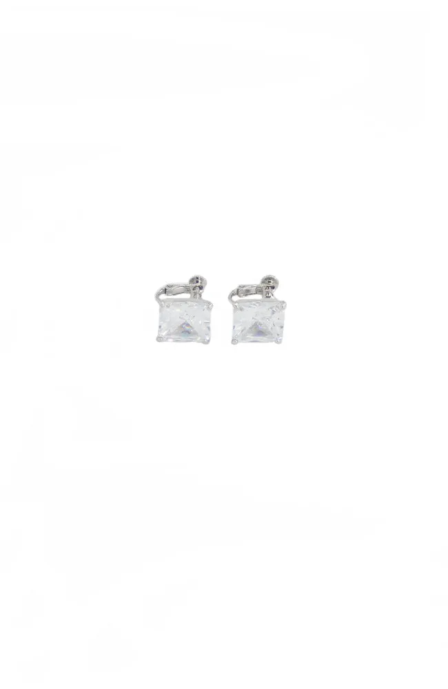 Square Clip On Earrings